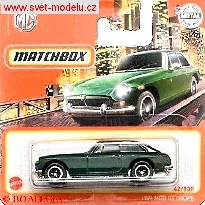 AUTÍČKO MATCHBOX MGB GT COUPE 1971