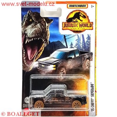 AUTÍČKO MATCHBOX JURASSIC WORLD CHEVROLET SILVERADO 2015