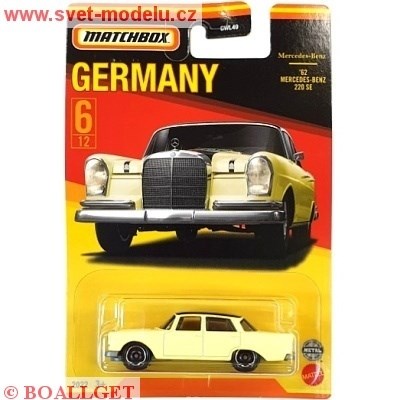 AUTÍČKO MATCHBOX BEST OF GERMANY MERCEDES-BENZ 220 SE