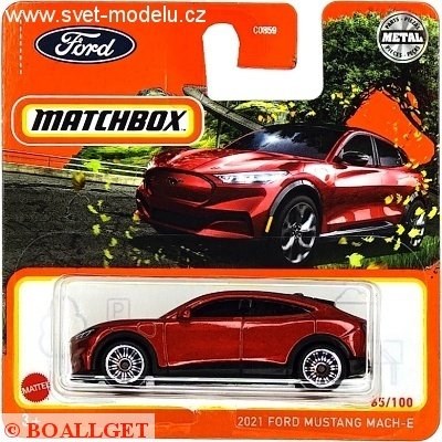 AUTÍČKO MATCHBOX FORD MUSTANG MACH-E 2021 RED