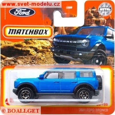 AUTÍČKO MATCHBOX FORD BRONCO 2021