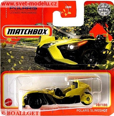 AUTÍČKO MATCHBOX POLARIS SLINGSHOT YELLOW