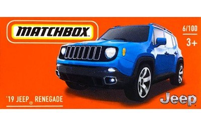 AUTÍČKO MATCHBOX DRIVE YOUR ADVENTURE JEEP RENEGADE 2019