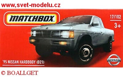 AUTÍČKO MATCHBOX DRIVE YOUR ADVENTURE NISSAN HARDBODY D21 1995