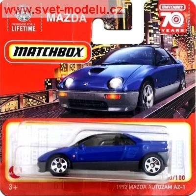 AUTÍČKO MATCHBOX HLC65 MAZDA AUTOZAM AZ-1 1992 BLUE