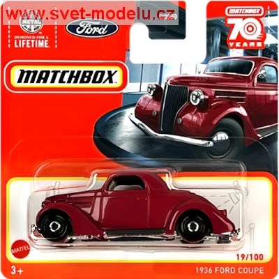 AUTÍČKO MATCHBOX HLC76 FORD COUPE 1936 RED
