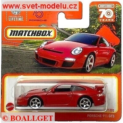 AUTÍČKO MATCHBOX HLC89 PORSCHE 911 GT3 RED