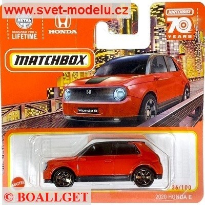 AUTÍČKO MATCHBOX HLC92 HONDA E 2020 RED