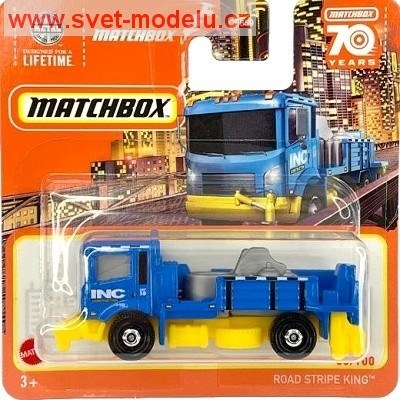 AUTÍČKO MATCHBOX HLC95 ROAD STRIPE KING BLUE / YELLOW