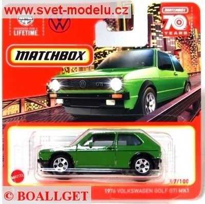 AUTÍČKO MATCHBOX HLC96 VOLKSWAGEN GOLF GTI Mk. I 1976 GREEN