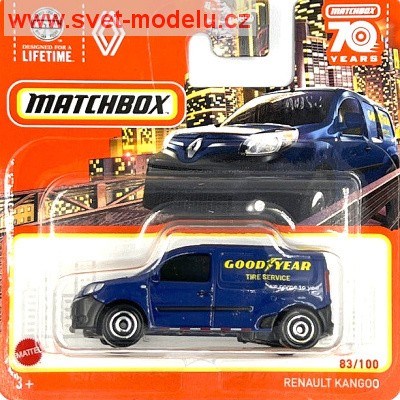 AUTÍČKO MATCHBOX HLC99 RENAULT KANGOO GOOD YEAR BLUE