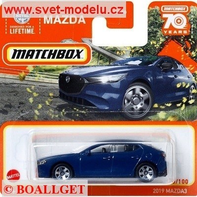 AUTÍČKO MATCHBOX HLD11 MAZDA 3 2019 BLUE