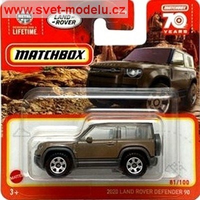 AUTÍČKO MATCHBOX HLD21 LAND ROVER DEFENDER 90 2020 BEIGE