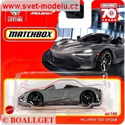 AUTÍČKO MATCHBOX HLD39 McLAREN 720S SPIDER GREY