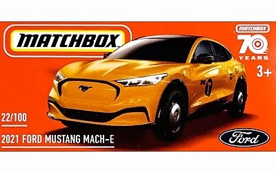 AUTKO MATCHBOX HLD94 DRIVE YOUR ADVENTURE FORD MUSTANG MACH-E 2021 YELLOW