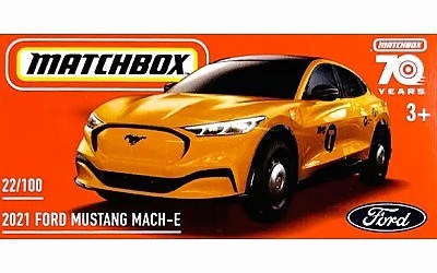 AUTÍČKO MATCHBOX HLD94 DRIVE YOUR ADVENTURE FORD MUSTANG MACH-E 2021 YELLOW