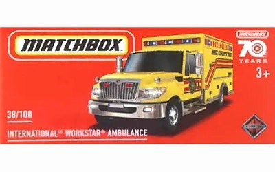 AUTÍČKO MATCHBOX HLF11 DRIVE YOUR ADVENTURE INTERNATIONAL WORKSTAR AMBULANCE