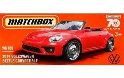 AUTÍČKO MATCHBOX HLF17 DRIVE YOUR ADVENTURE VOLKSWAGEN BEETLE CONVERTIBLE 2019