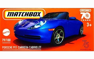 AUTÍČKO MATCHBOX HLF19 DRIVE YOUR ADVENTURE PORSCHE 911 CARRERA CABRIOLET
