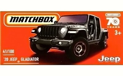 AUTÍČKO MATCHBOX HLF29 DRIVE YOUR ADVENTURE JEEP GLADIATOR 2020