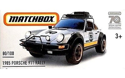 AUTÍČKO MATCHBOX HLF35 DRIVE YOUR ADVENTURE PORSCHE 911 RALLY 1985