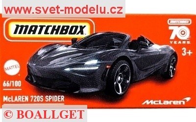AUTÍČKO MATCHBOX DRIVE YOUR ADVENTURE HLF42 McLAREN 720S SPIDER