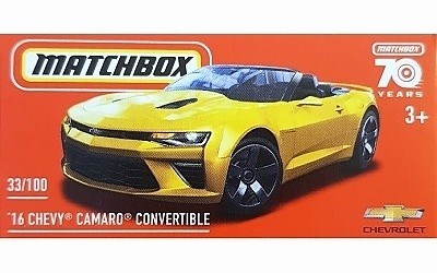 AUTÍČKO MATCHBOX HLF44 DRIVE YOUR ADVENTURE CHEVROLET CAMARO CONVERTIBLE 2016 