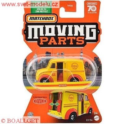 AUTÍČKO MATCHBOX MOVING PARTS DIVCO SHEEL YELLOW