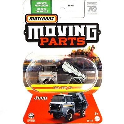 AUTÍČKO MATCHBOX HLG20 MOVING PARTS JEEP FC 1961 SILVER