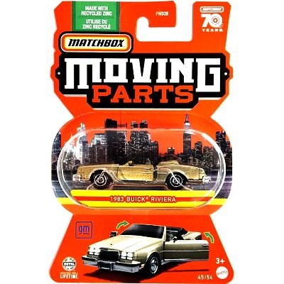 AUTKO MATCHBOX HLG30 MOVING PARTS BUICK RIVIERA 1983 CABRIO GOLD