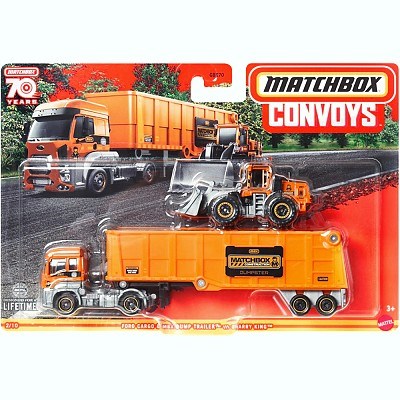 AUTKA MATCHBOX CONVOYS HLM81 FORD CARGO & MBX DUMP TRAILER &QUARRY KING