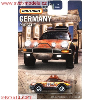 AUTÍČKO MATCHBOX GERMANY PORSCHE 911 RALLY 1985 COPPER