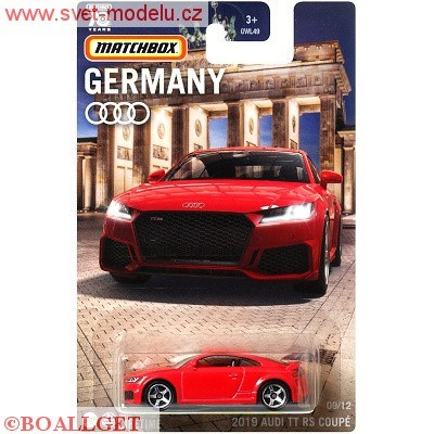 AUTÍČKO MATCHBOX GERMANY AUDI TT RS COUPE 2019 RED