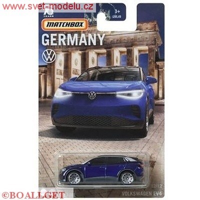 AUTÍČKO MATCHBOX GERMANY VOLKSWAGEN EV4 BLUE