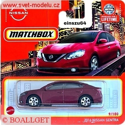 AUTKO MATCHBOX HVN58 NISSAN SENTRA 2016 RED