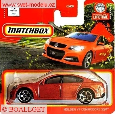 AUTÍČKO MATCHBOX HVN64 HOLDEN VF COMMODORE SSV ORANGE