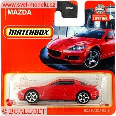 AUTÍČKO MATCHBOX HVN69 MAZDA RX-8 2004 RED