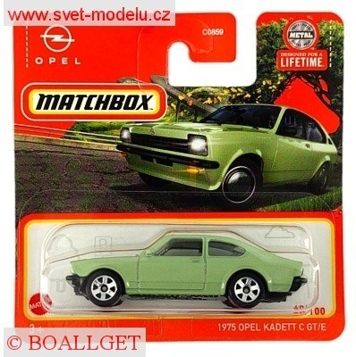 AUTÍČKO MATCHBOX HVN87 OPEL KADETT C GT/E 1975 GREEN