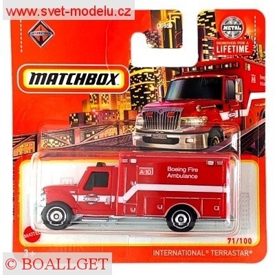 AUTKO MATCHBOX HVP03 INTERNATIONAL TERRASTAR AMBULANCE RED