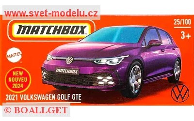 AUTÍČKO MATCHBOX DRIVE YOUR ADVENTURE HVP37 VOLKSWAGEN GOLF GTE 2021