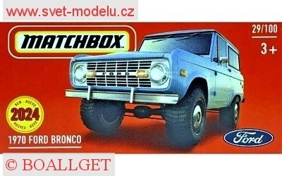 AUTÍČKO MATCHBOX DRIVE YOUR ADVENTURE HVP46 FORD BRONCO 1970