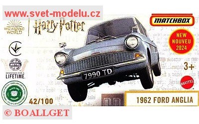 AUTÍČKO MATCHBOX DRIVE YOUR ADVENTURE HVP61 FORD ANGLIA 1962 HARRY POTTER