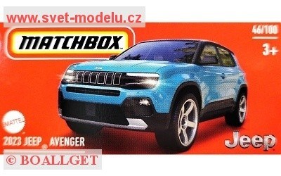 AUTÍČKO MATCHBOX DRIVE YOUR ADVENTURE HVP83 JEEP AVENGER 2023