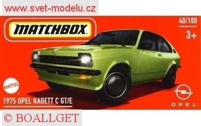 AUTÍČKO MATCHBOX DRIVE YOUR ADVENTURE HVP99 OPEL KADETT C GT/E 1975