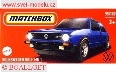 AUTÍČKO MATCHBOX DRIVE YOUR ADVENTURE HVR04 VOLKSWAGEN GOLF Mk.I