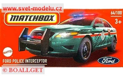 AUTÍČKO MATCHBOX DRIVE YOUR ADVENTURE HVR09 FORD POLICE INTERCEPTOR