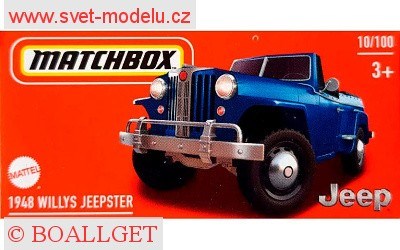 AUTÍČKO MATCHBOX DRIVE YOUR ADVENTURE HVR14 WILLYS JEEPSTER 1948