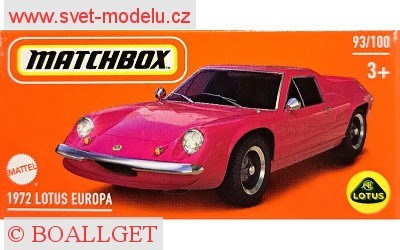 AUTÍČKO MATCHBOX DRIVE YOUR ADVENTURE HVR20 LOTUS EUROPA 1972
