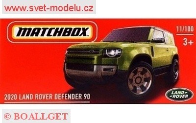AUTÍČKO MATCHBOX DRIVE YOUR ADVENTURE HVR23 LAND ROVER DEFENDER 90 2020