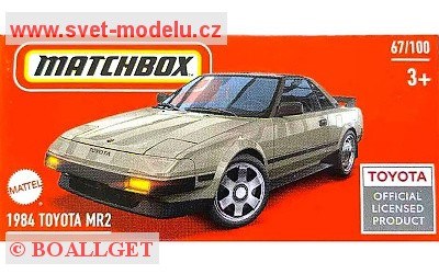 AUTÍČKO MATCHBOX DRIVE YOUR ADVENTURE HVR29 TOYOTA MR2 1984